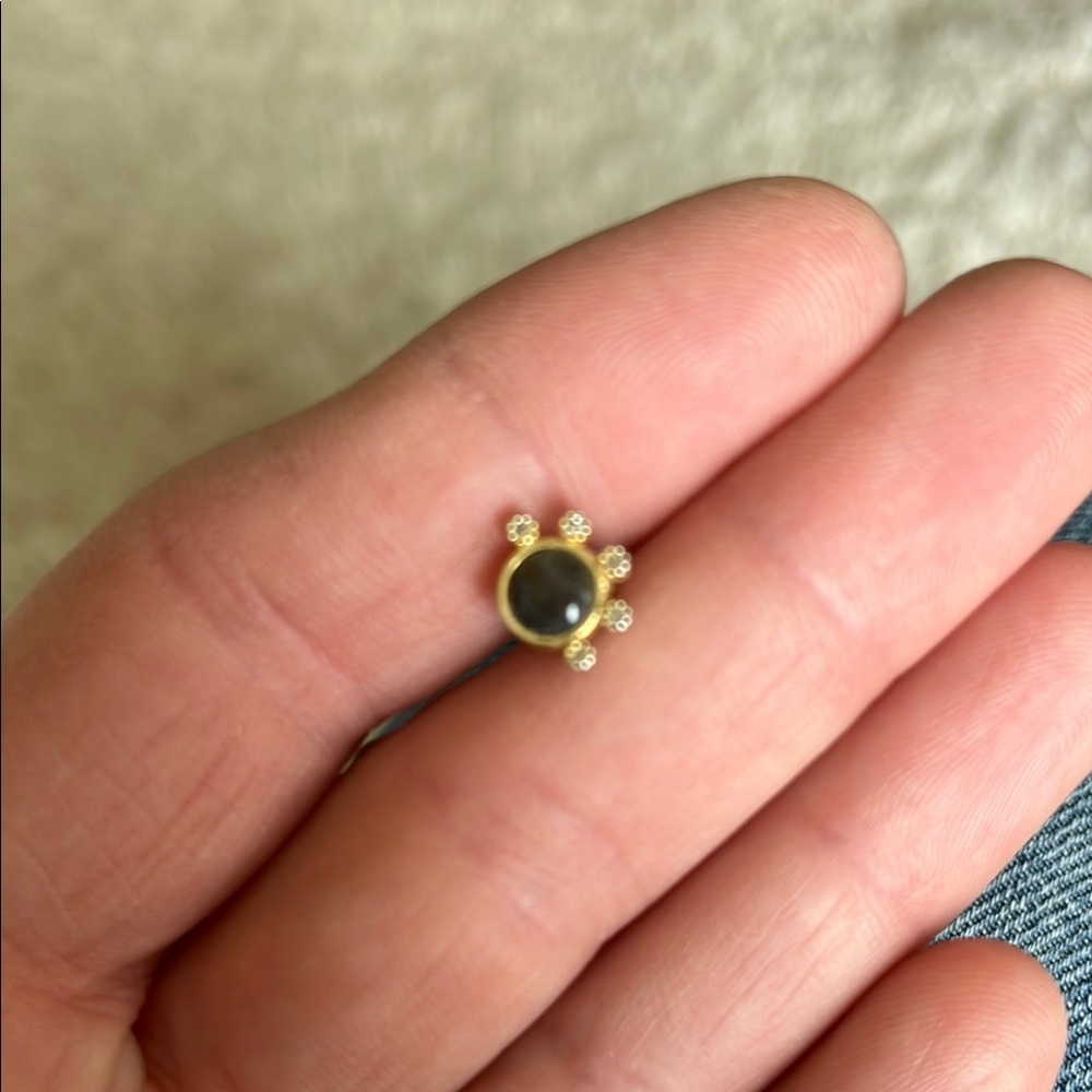 Single Chic Gold and Black Stud Earring Purchased at Neiman’s